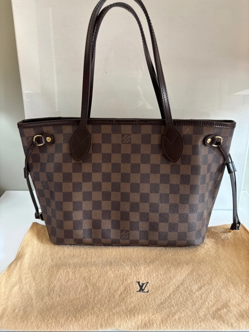 Louis Vuitton Brown Checkered Canvas Tote - Picture 14 of 16